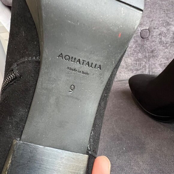 Aquatalia Daniella Black Suede Ankle Boots – Size 9 - Picture 11 of 11